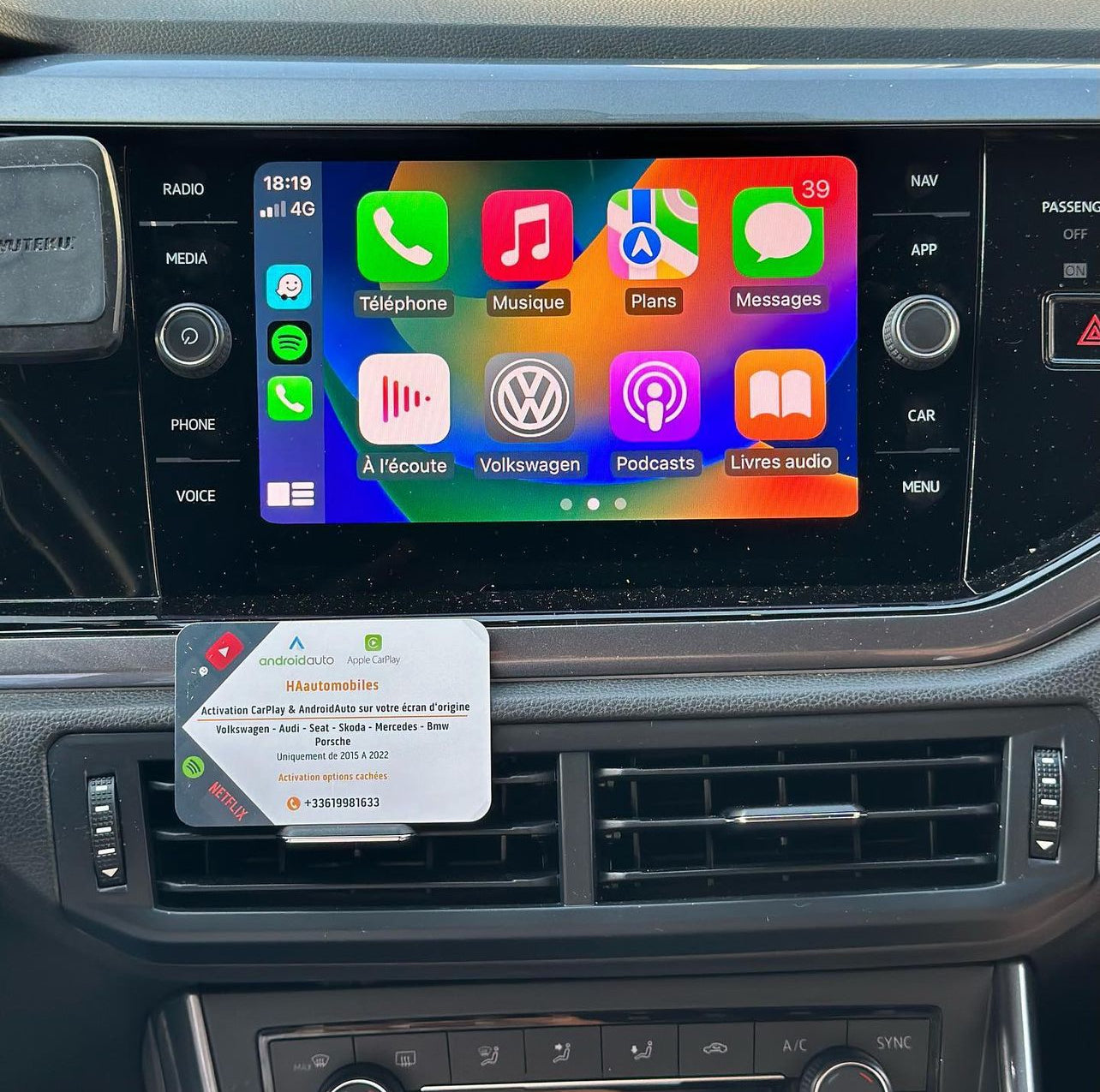 Activation de VW AppConnect – Apple Carplay / Android Auto