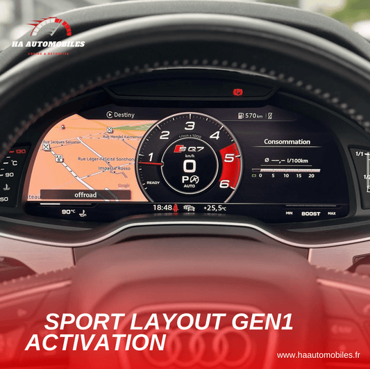 Activation de l'affichage Sport Audi – virtuel cockpit Gen1