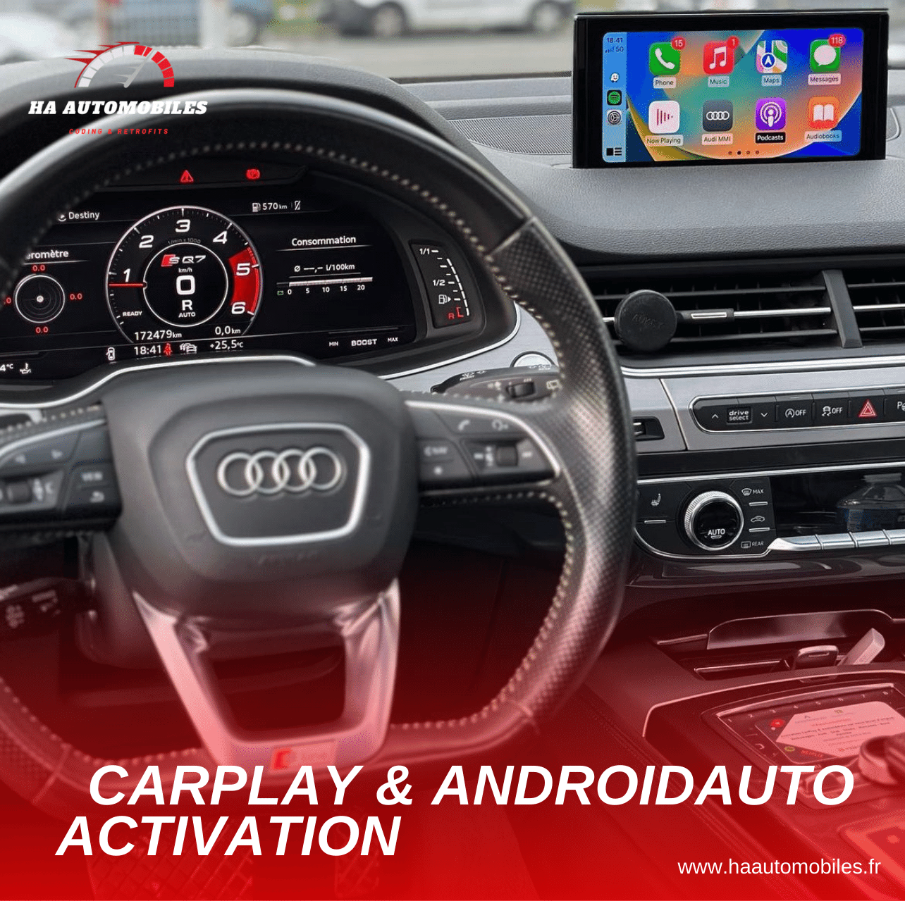 Activation de Audi Smartphone Interface  – Apple Carplay / Android Auto