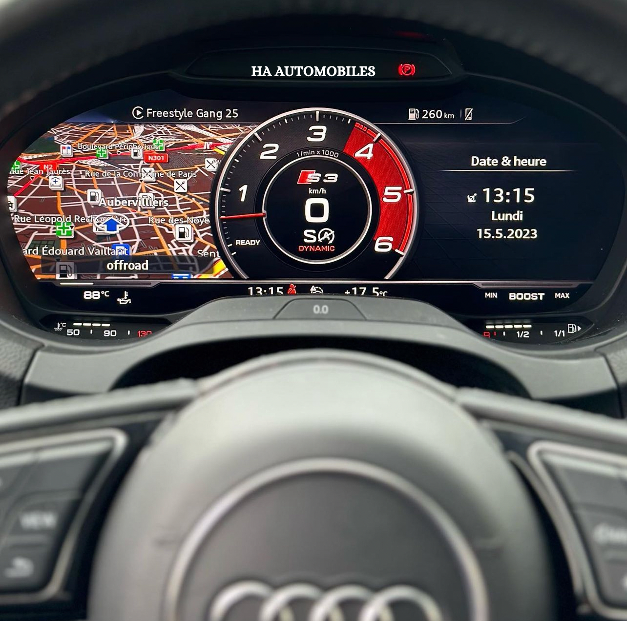 Activation de l'affichage Sport Audi – virtuel cockpit Gen1