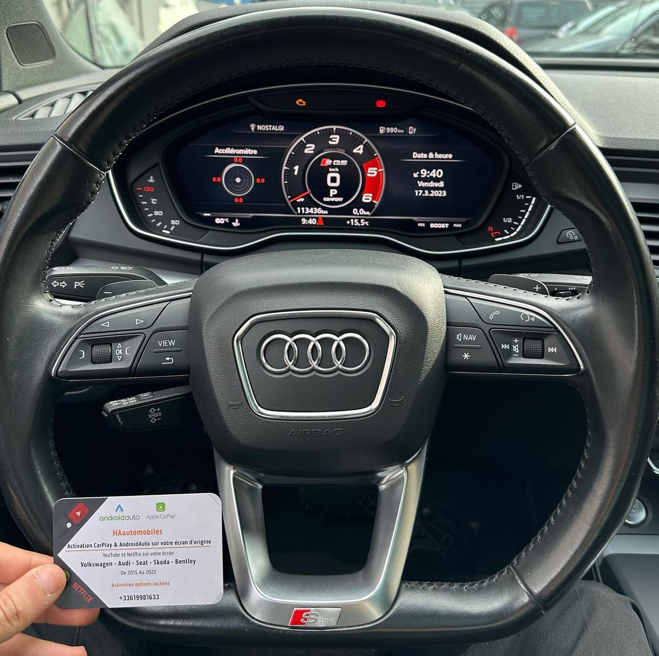 Activation de l'affichage Sport Audi – virtuel cockpit Gen1