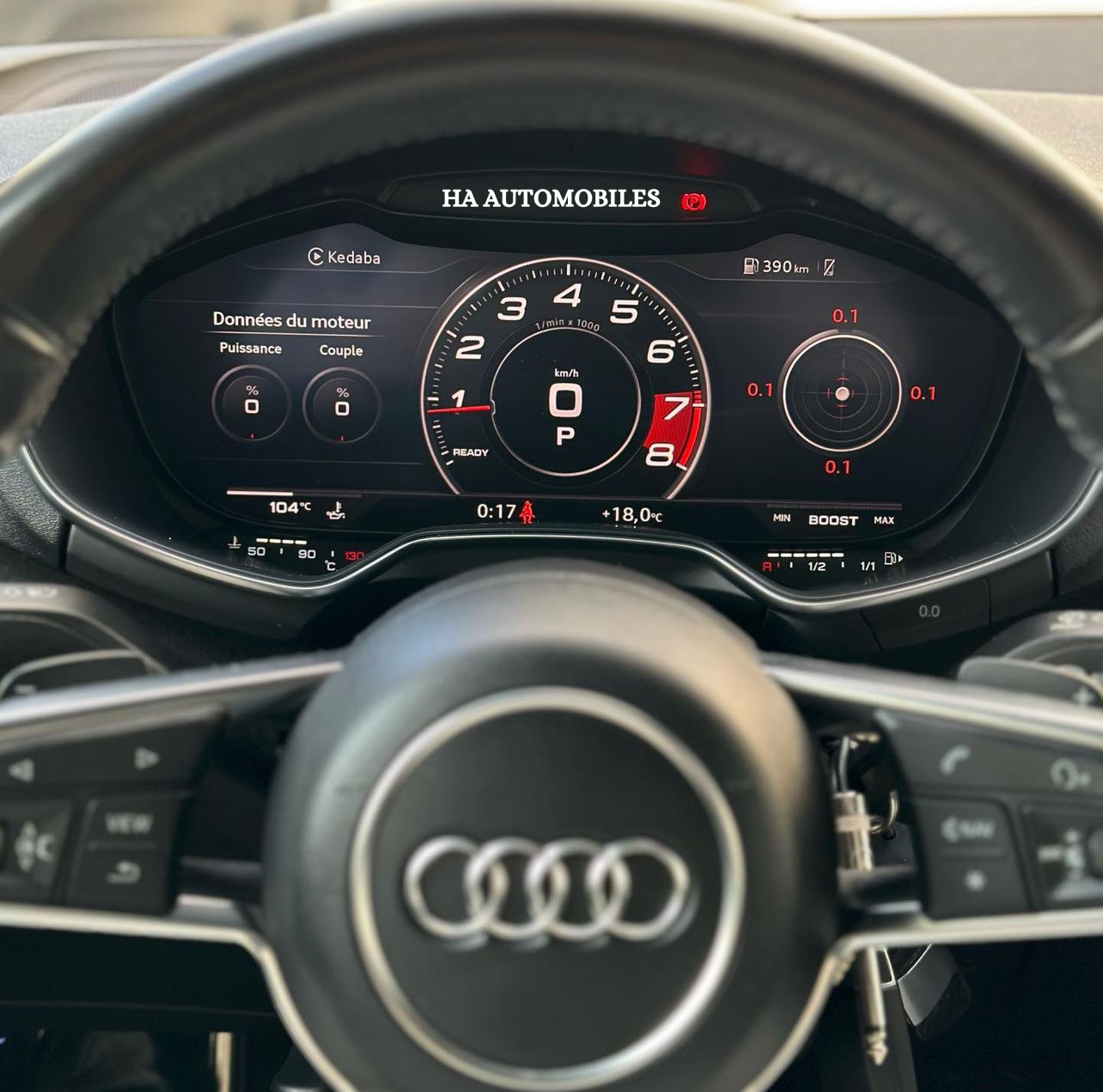 Activation de l'affichage Sport Audi – virtuel cockpit Gen1