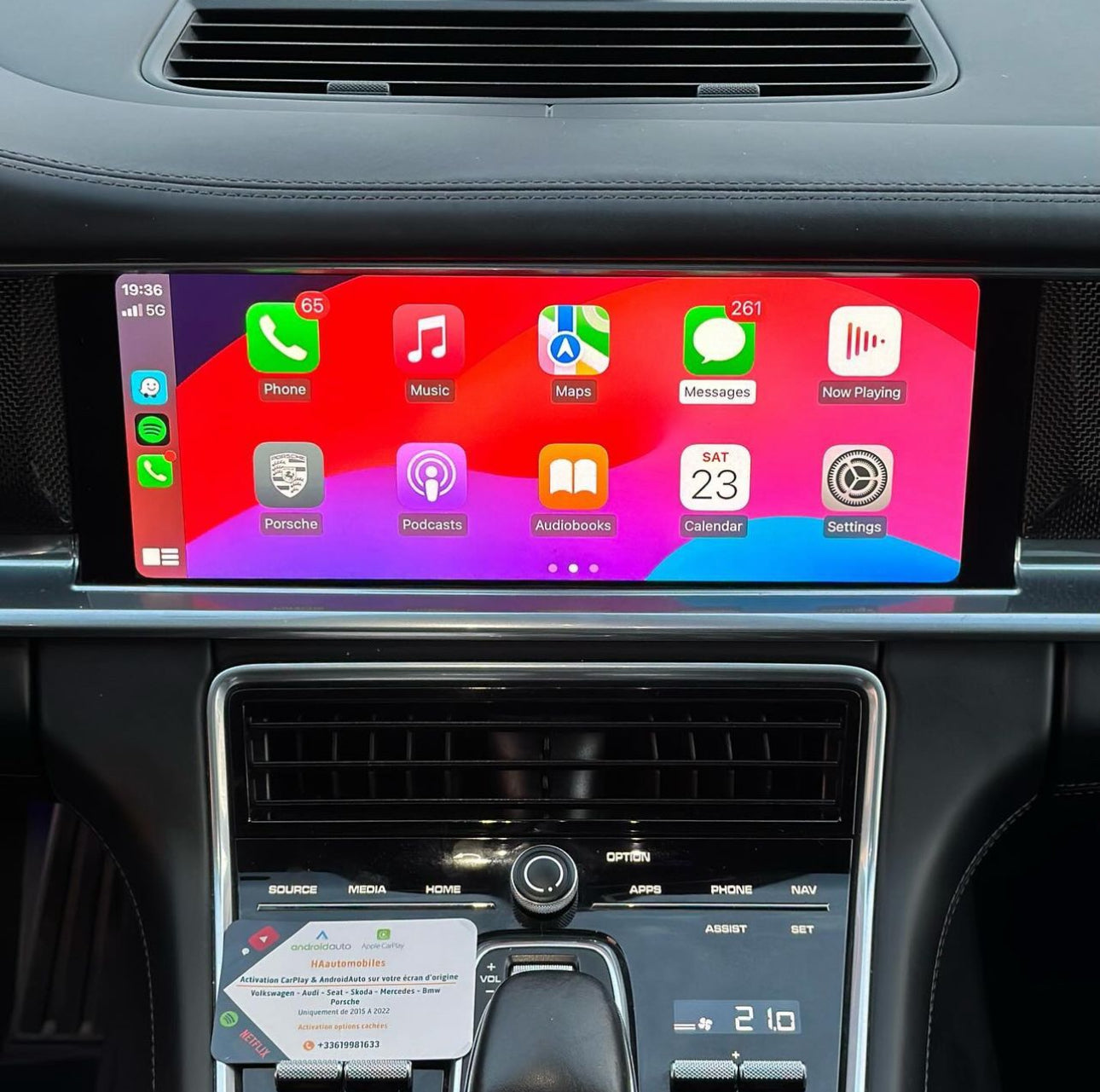 Activation Apple CarPlay en plein écran Porsche