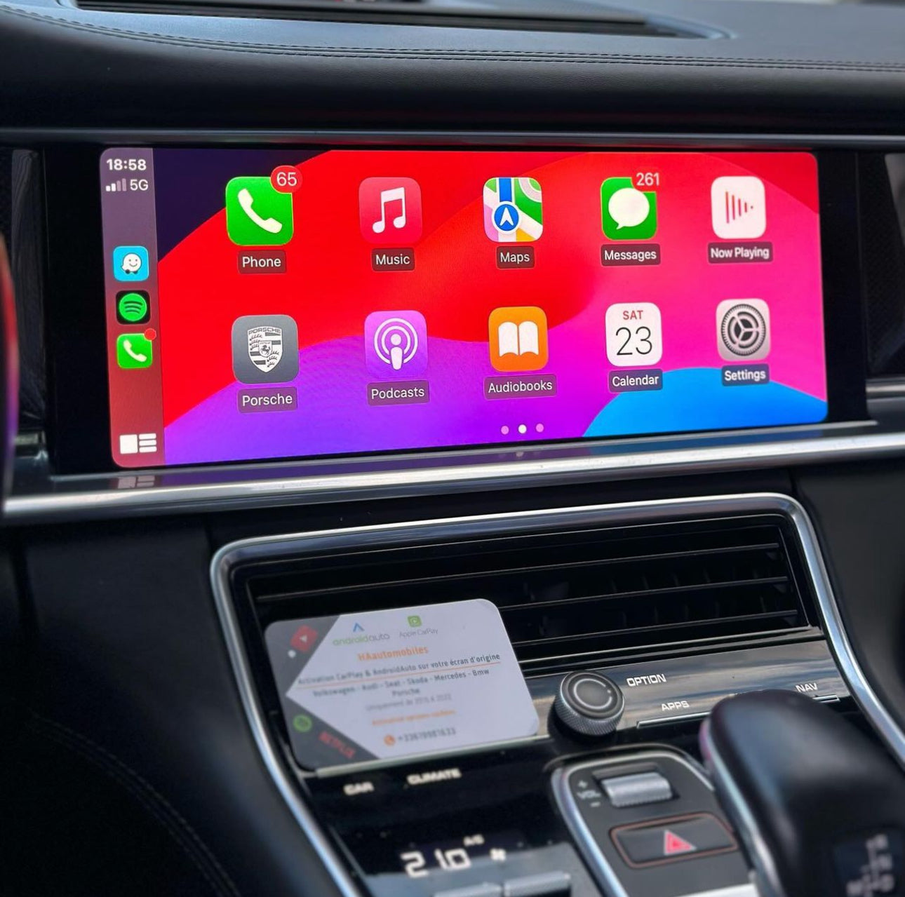 Activation Apple CarPlay en plein écran Porsche