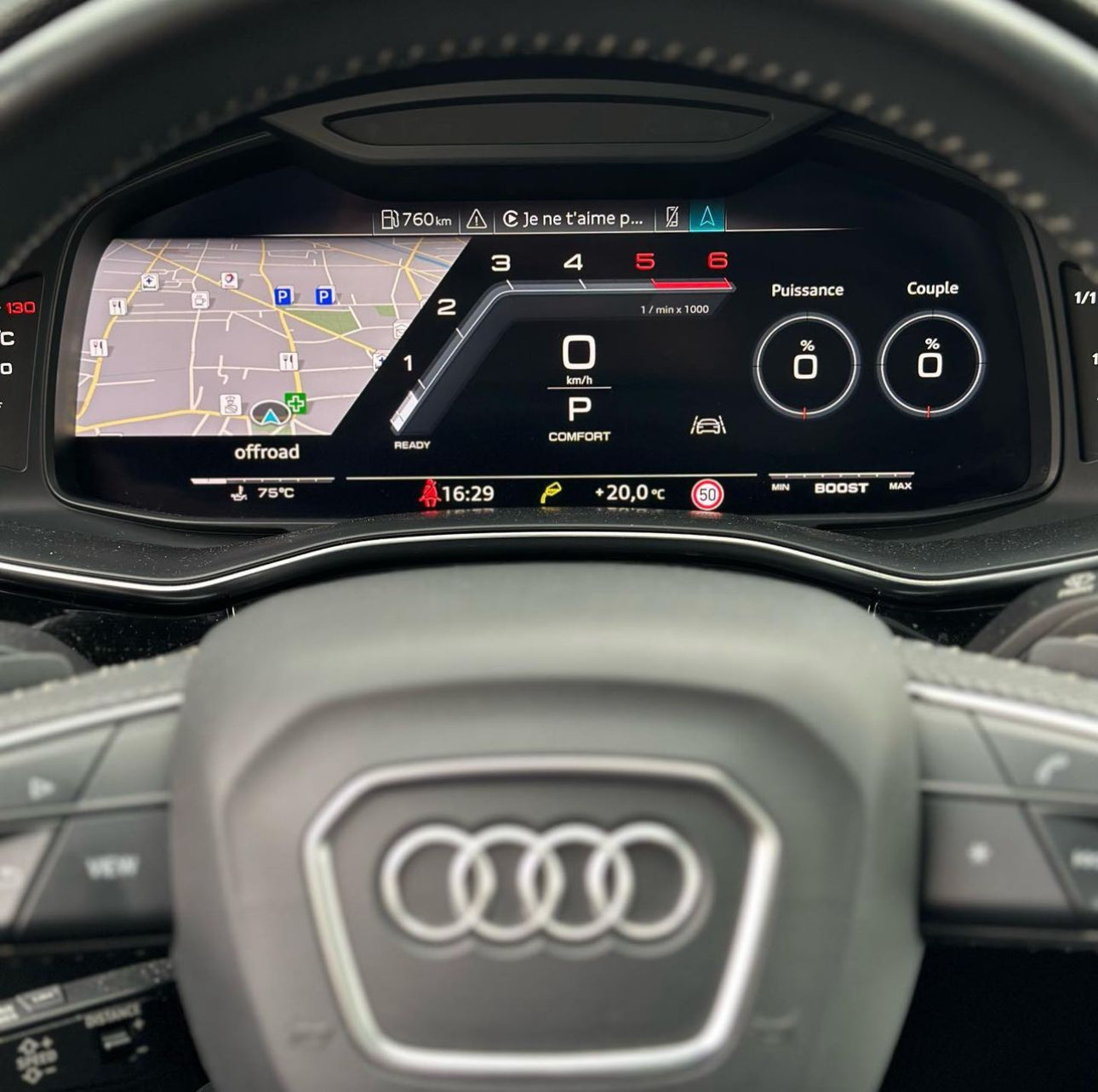 Activation de l'affichage RS Performance Audi - Virtuel cockpit Gen2