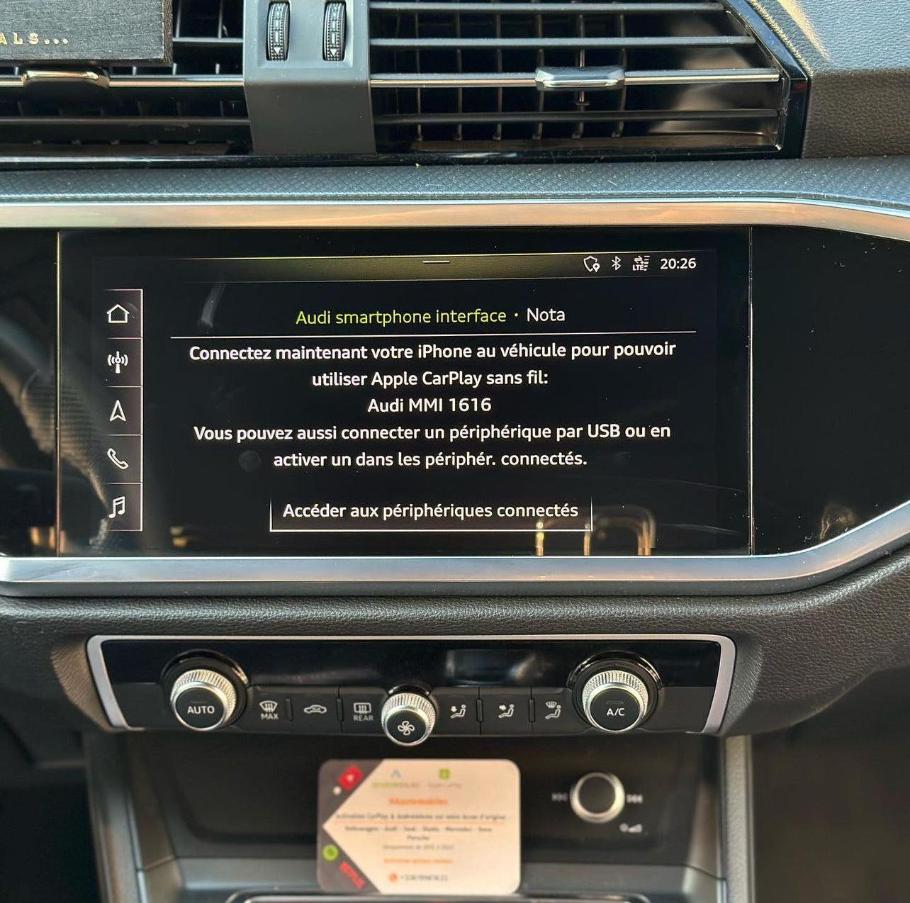 Activation Carplay Audi MH2P/MS2P