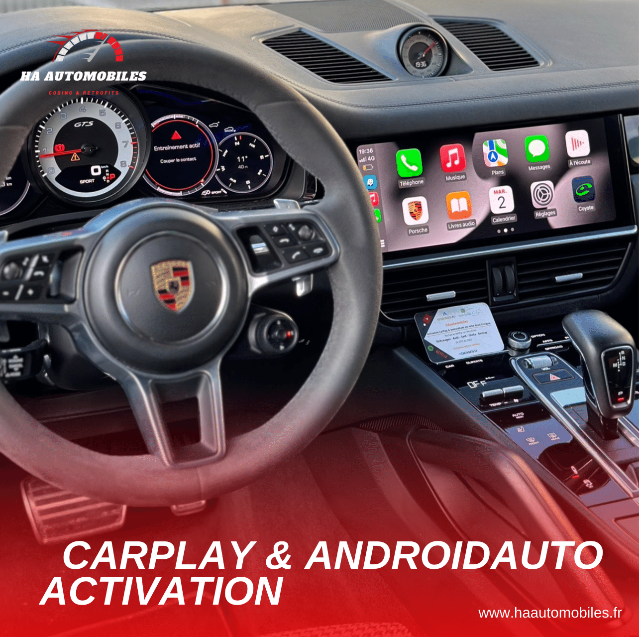 Activation Apple CarPlay et AndroidAuto Porsche MH2p - PCM5