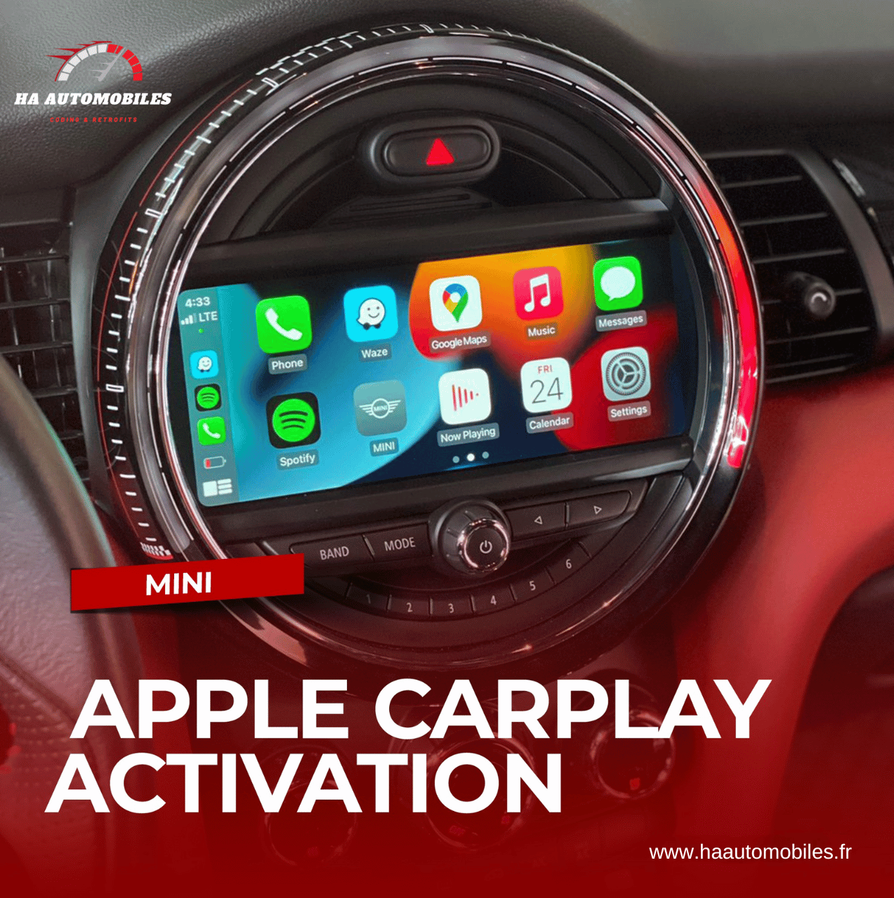 Activation Apple Carplay Mini Cooper